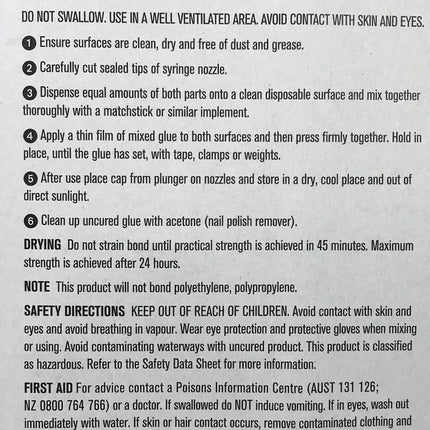 Parfix Epoxy Adhesive 5 Minute Everyday Fast Setting Rigid Bond 24ml