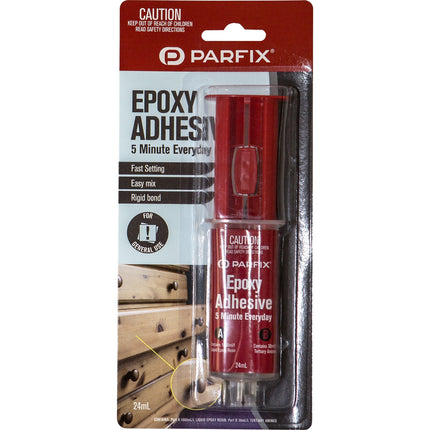 Parfix Epoxy Adhesive 5 Minute Everyday Fast Setting Rigid Bond 24ml