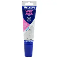 Selleys Wet Area Silicone White – Mould-Resistant Silicone Sealant for Wet Areas (90ml Tube)