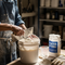 someone preparing plaster of paris