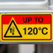 Up to 120°C Sign