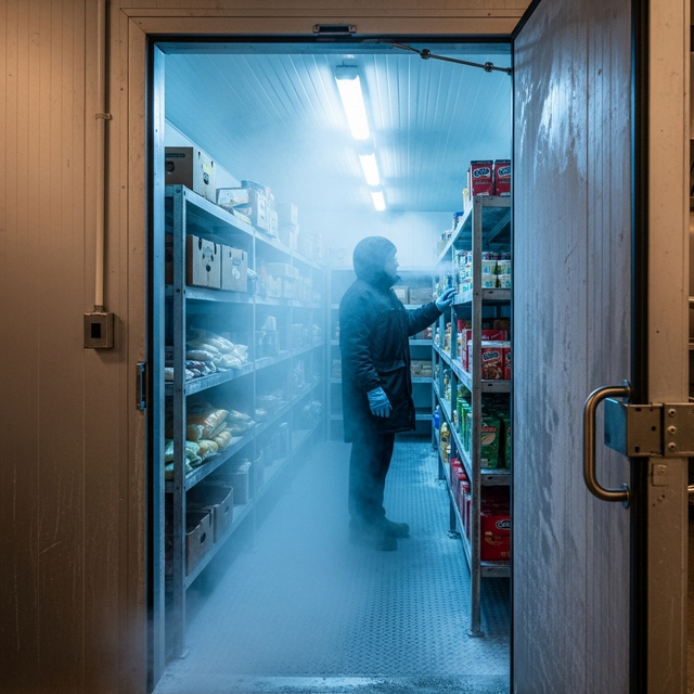 a walk in freezer