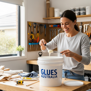a person using Glues Australia's 'Pail' adhesive for a home DIY project
