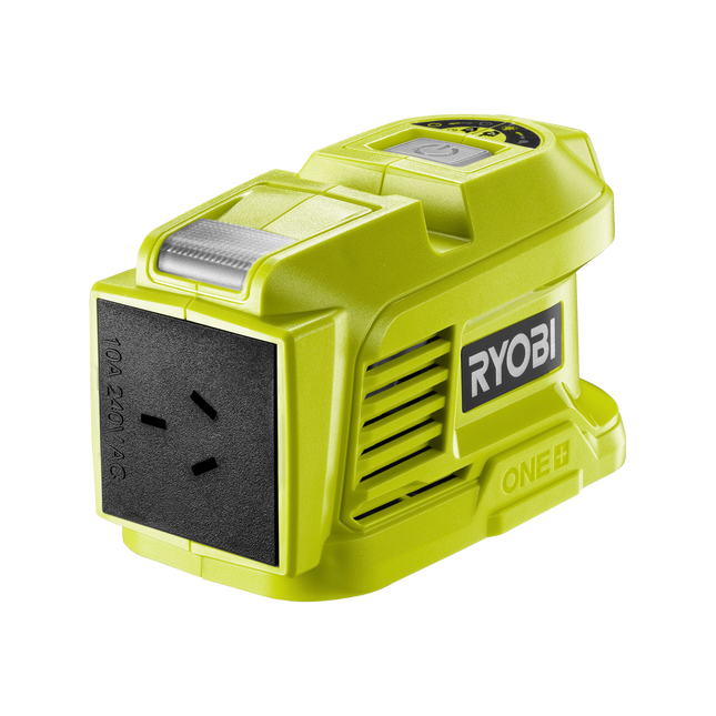 Packshot of Ryobi 18V ONE+ Battery Topper Inverter 150W Tool Only - for Portable Power