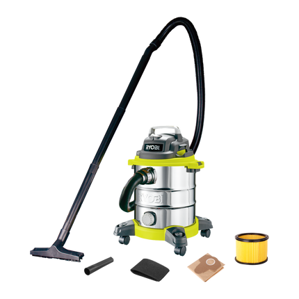 Packshot of Ryobi Wet & Dry Vacuum 20L 1250W for Jobsite Cleanup