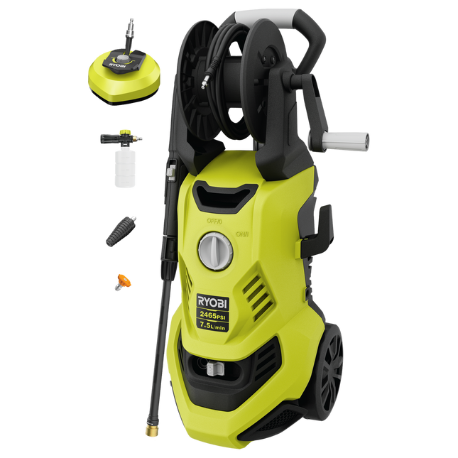 Packshot of Ryobi High Pressure Washer 2465 PSI for Dirt & Grime Removal