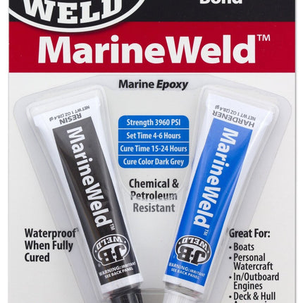 JB Weld MarineWeld Epoxy Waterproof For Boats Fiberglass Aluminum