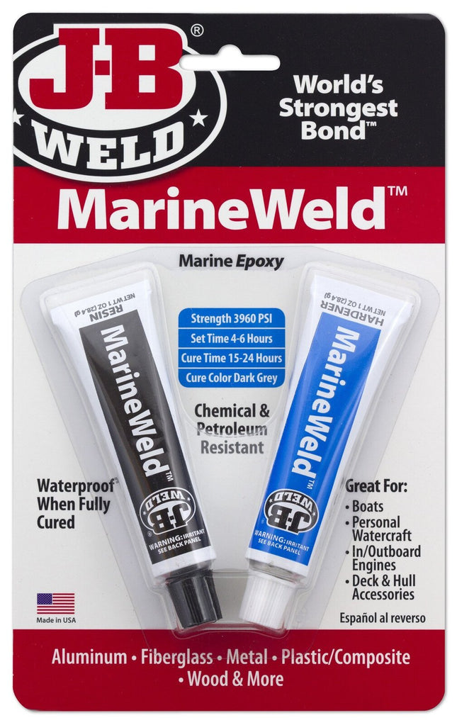 JB Weld MarineWeld Epoxy Waterproof For Boats Fiberglass Aluminum