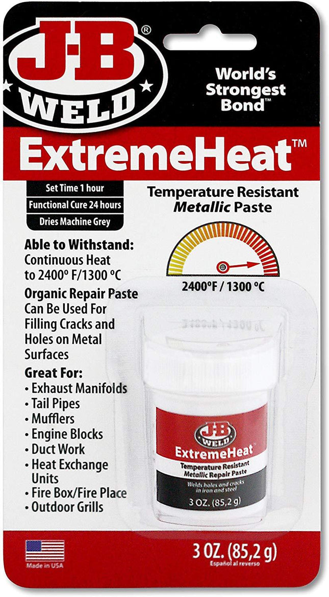 JB Weld ExtremeHeat Metallic Paste Withstands 1300 Degrees 85.2g