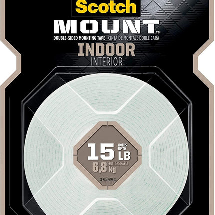 Scotch 3M Mounting Tape Indoor 15lbs 2.5cm x 3.2m