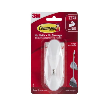 Command Large Wire Hook White x 1 (17069)