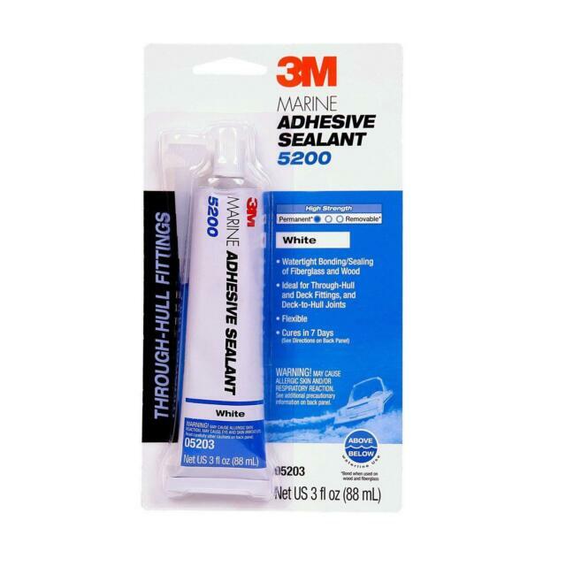 3M Marine Flexible Adhesive Sealant 5200 White Permanent High Strength 88ml