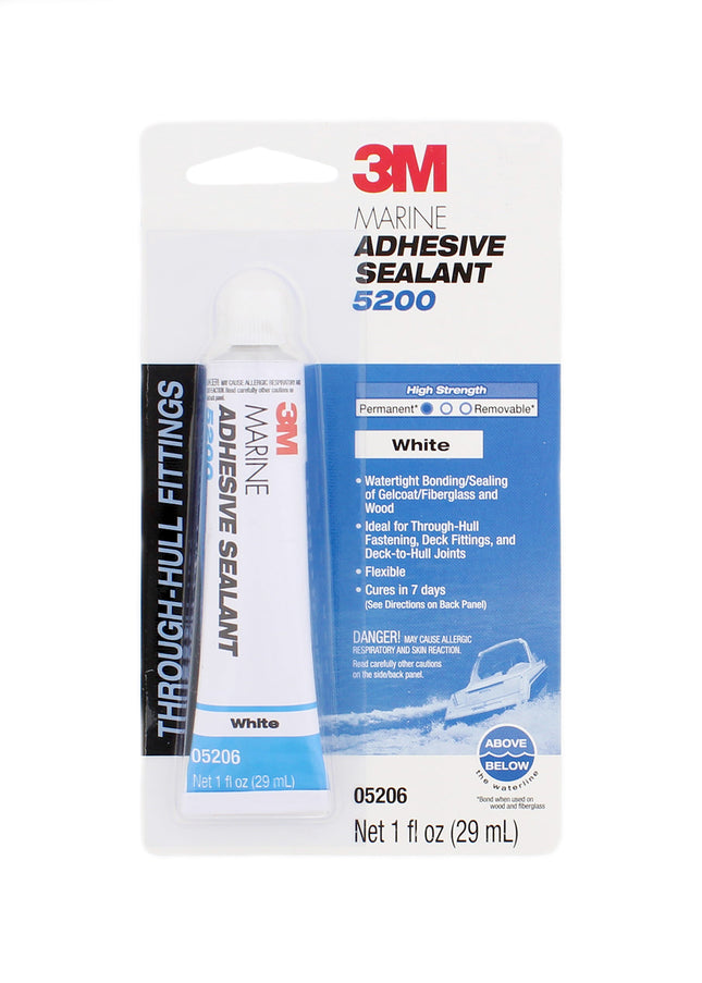 3M Marine Flexible Adhesive Sealant 5200 White Permanent 29ml