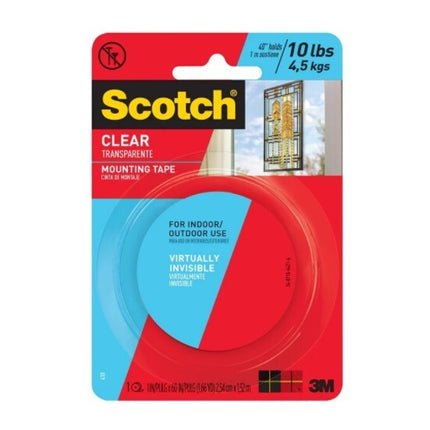 Scotch 3M Mounting Tape Clear 10lbs 2.5cm x 1.5m