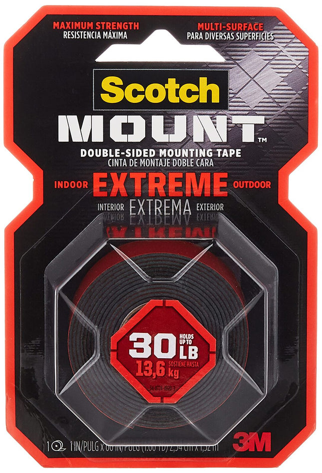 Scotch 3M Mounting Tape Extreme 30lbs 2.5cm x 1.5m