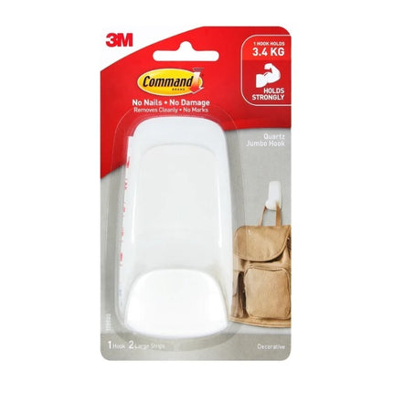 Command Jumbo Quartz Hook White x 1 (17088Q)