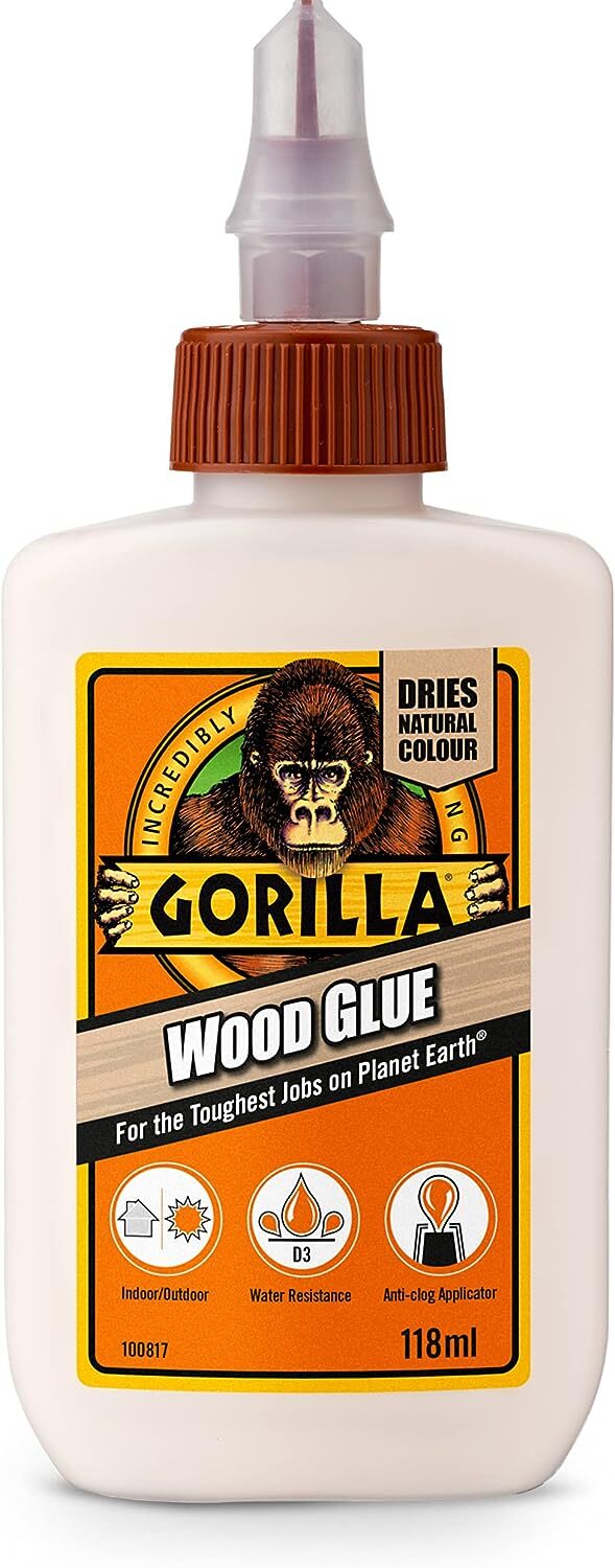 Gorilla Wood Glue Indoor and Outdoor Easy Applicator Bottle 118ml