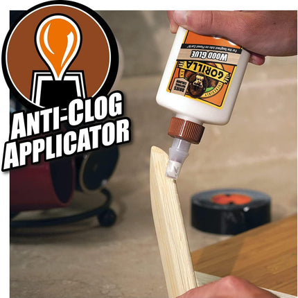 Gorilla Wood Glue Indoor and Outdoor Easy Applicator Bottle 118ml