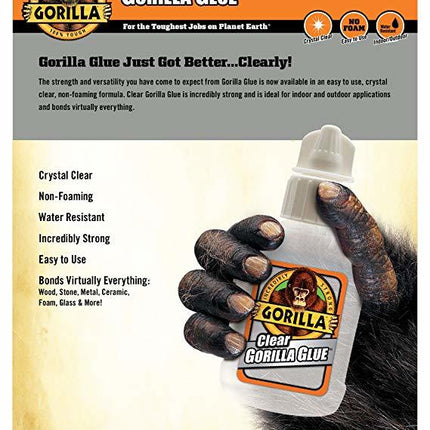 Gorilla Clear Glue Bonds Virtually everything Multipurpose Water Resistant 51ml