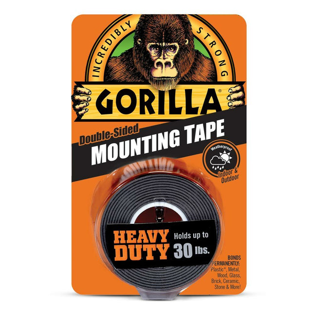 Gorilla Double Sided Mounting Tape Heavy Duty Holds 30lbs - 1.52m