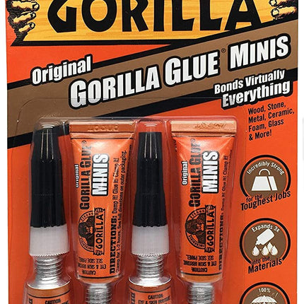 Original Gorilla Glue Minis Bonds Virtually Everything Water Proof x 4 tubes