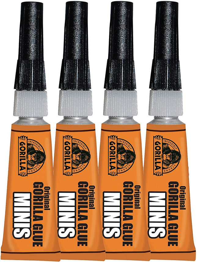 Original Gorilla Glue Minis Bonds Virtually Everything Water Proof x 4 tubes