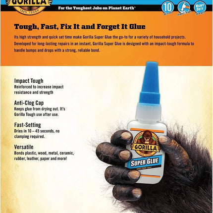 Gorilla Super Glue 10 Seconds Impact Tough 15g