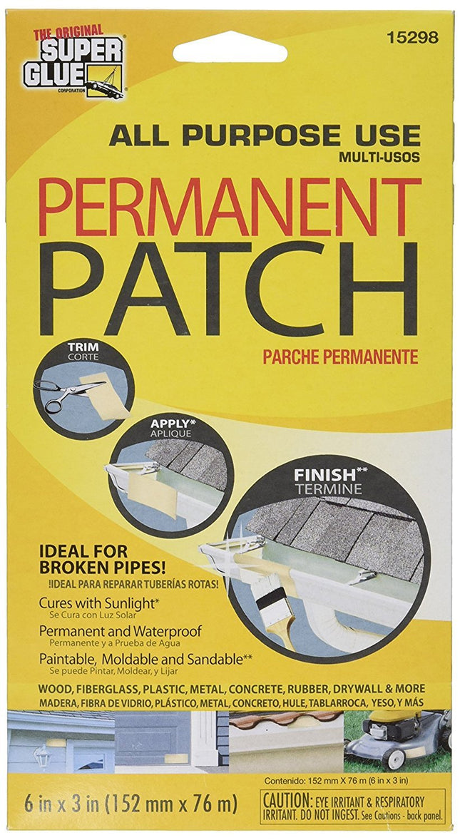The Original Super Glue Permanent Patch Multi-purpose Fiber Glass Reinforced Polyester waterproof 152cm x 76cm