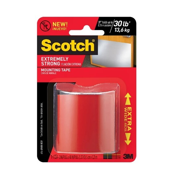 Scotch 3M Mounting Tape Extremely Strong 30lbs 5cm x 1.2m