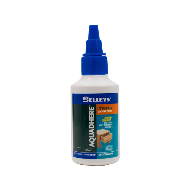 Selleys Aquadhere PVA Wood Glue Interior Dries Clear 100ml
