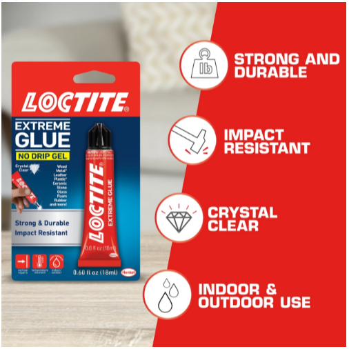 Loctite Extreme Glue No Drip Gel Crystal Clear Temperature Resistant