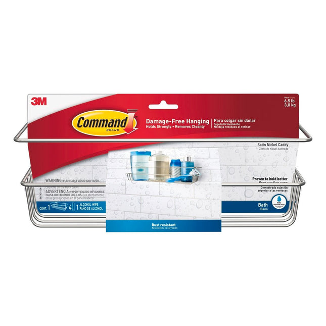 Packshot of Command Adhesive Bath Caddy Holder Shower Storage