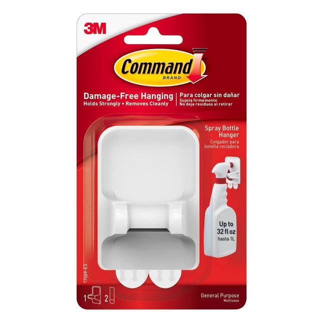 Packshot of Command White Adhesive Spray Bottle Hanger 1 Pack