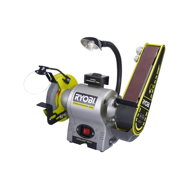 Packshot of Ryobi Grinder Sander 150mm 250W RBGL250G for Sharpening & Finishing