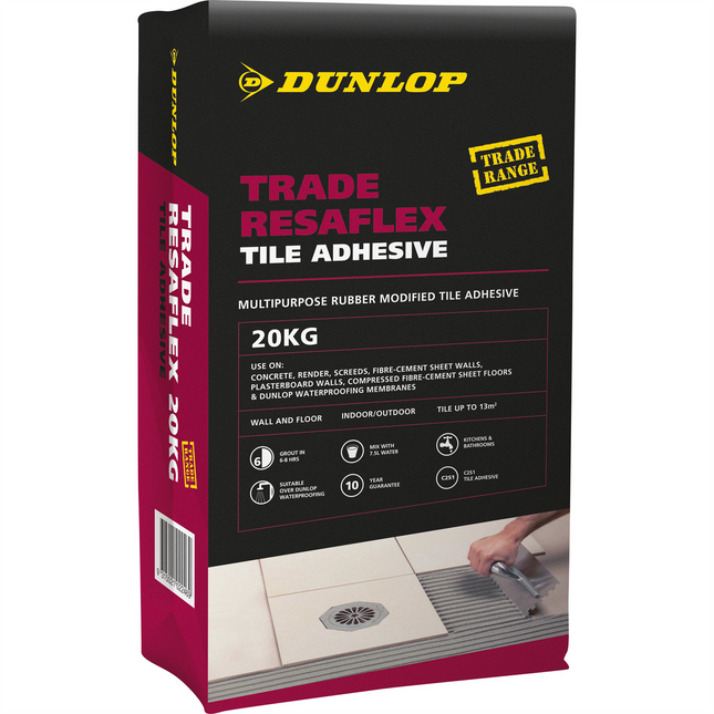 Dunlop Trade Resaflex Tile Adhesive 20kg