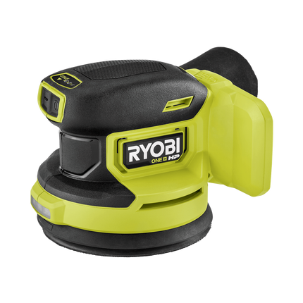 Packshot of Ryobi 18V ONE+ HP Brushless Random Orbital Sander 125mm RROS18C Tool Only - for Smooth Finishing