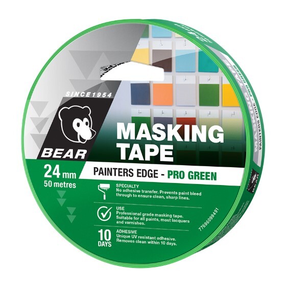 Bear Masking Tape Painter Edge Pro Green 24mm x 50m Green