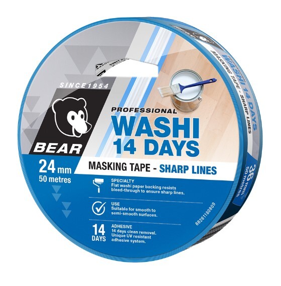 Bear Masking Tape Washi 14 Days 24mm x 50m Blue
