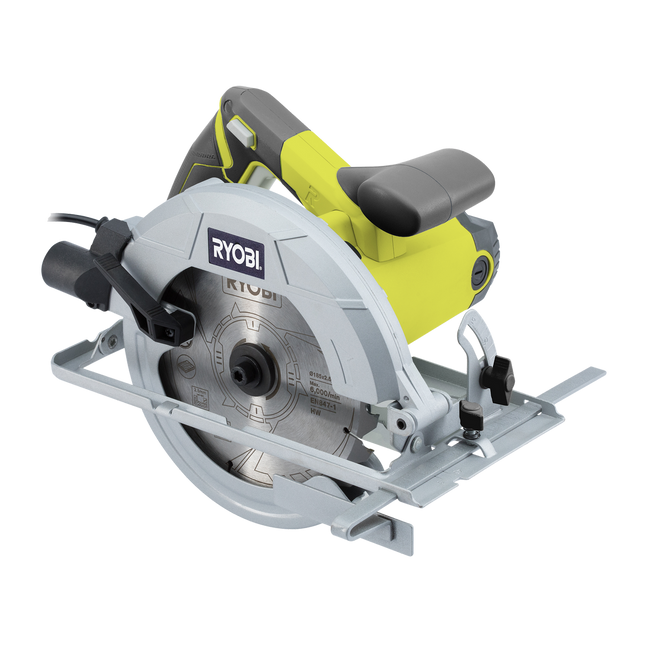 Packshot of Ryobi 1500W 184mm Corded Circular Saw for DIY & Workshop Use