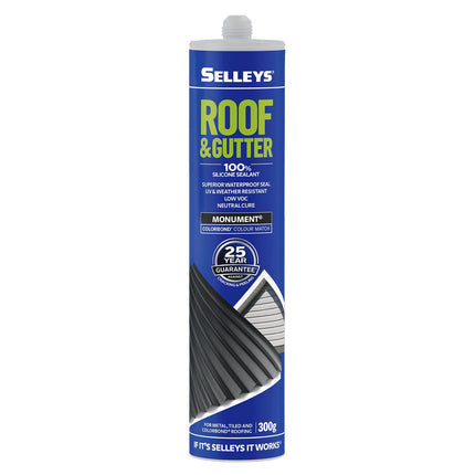 Selleys Roof & Gutter Silicone Sealant UV & Weather Resistant 310g