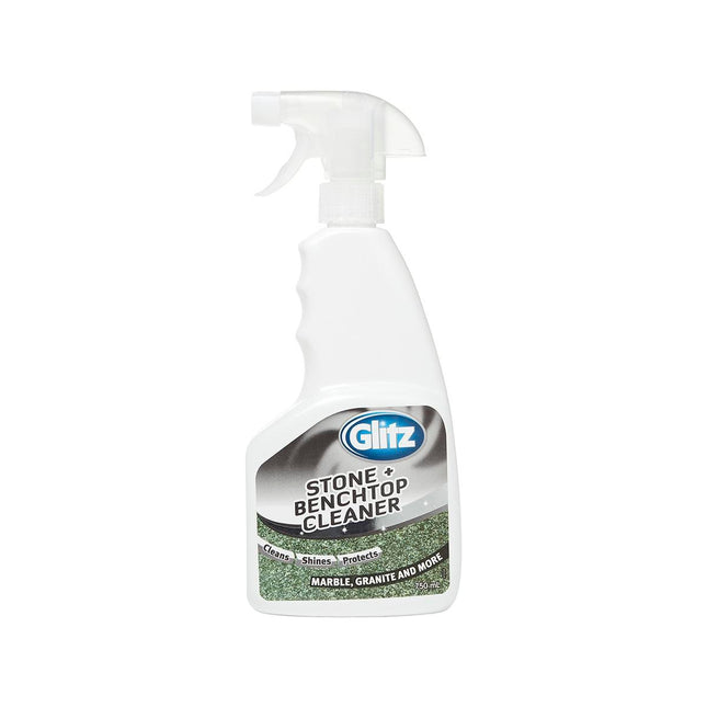 Packshot of Glitz Stone and Benchtop Cleaner Kitchen Safe Shine 750ml