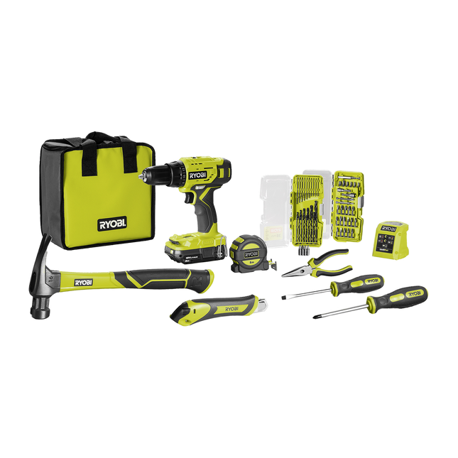 Packshot of Ryobi 18V ONE+ Home Essentials Kit