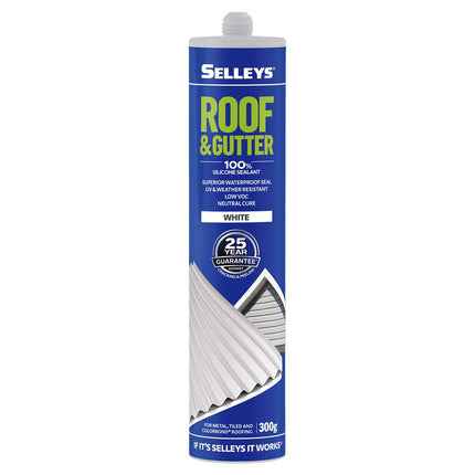 Selleys Roof & Gutter Silicone Sealant UV & Weather Resistant 310g