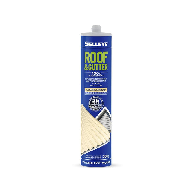 Selleys Roof & Gutter Silicone Sealant UV & Weather Resistant 310g