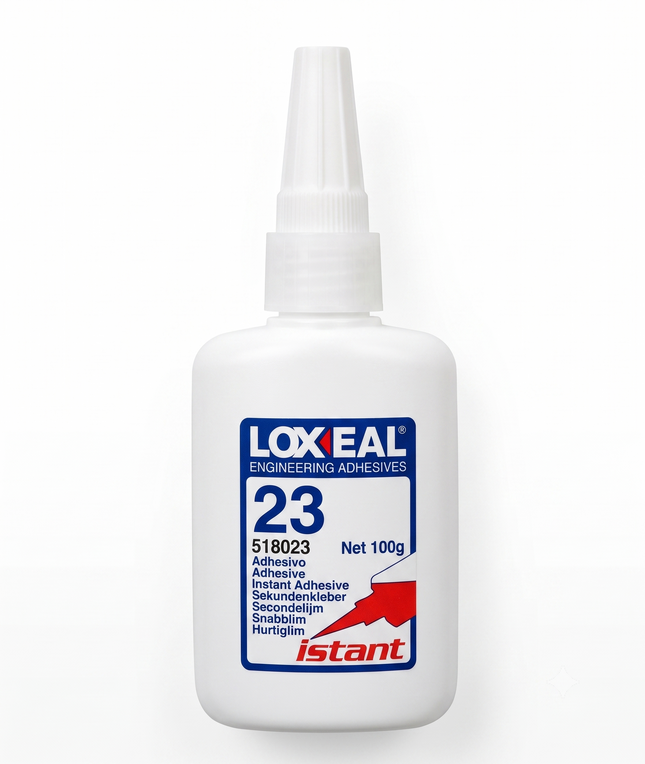 Packshot of Loxeal Istant 23 Super Glue Fluid Cyanoacrylate Adhesive 100g