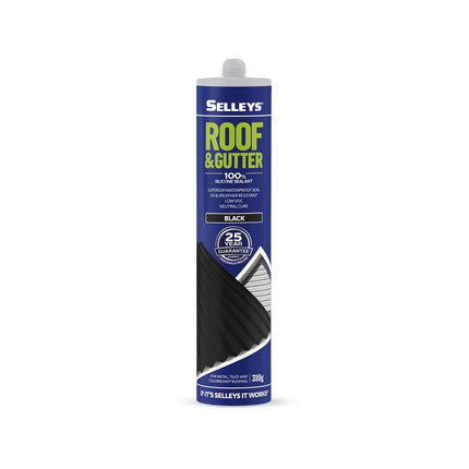Selleys Roof & Gutter Silicone Sealant UV & Weather Resistant 310g [Black]