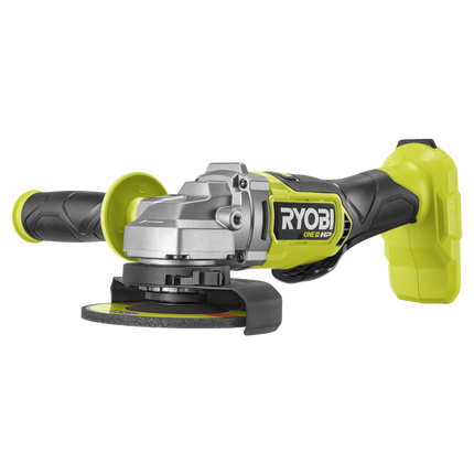 Packshot of Ryobi 18V ONE+ HP Angle Grinder 125mm Tool Only - for Heavy Grinding