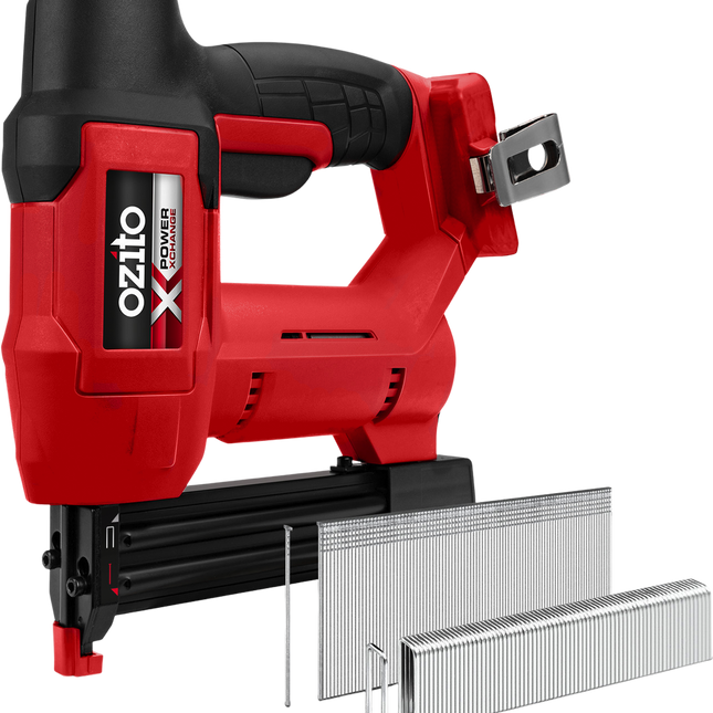 Packshot of Ozito PXC 18V Cordless 2 In 1 Cordless Nail And Staple Gun PXNGS-018 - Skin Only