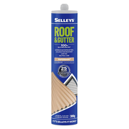 Selleys Roof & Gutter Silicone Sealant UV & Weather Resistant 310g