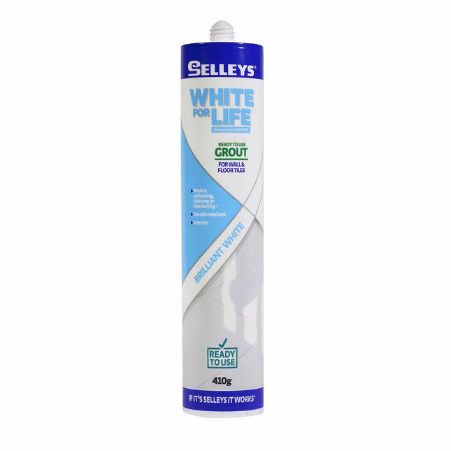 Selleys White For Life Ready To Use Grout Cartridge 410g